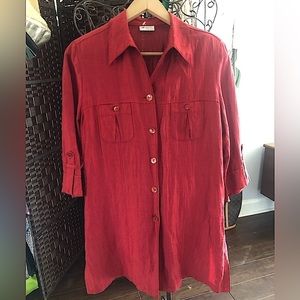 ERFRE ORIGINAL vintage linen shirt tunic button down